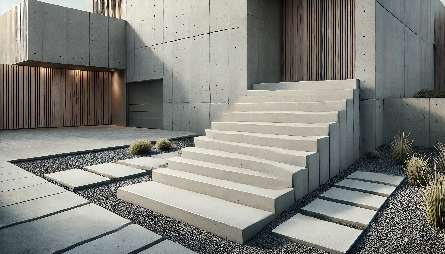 Blockstufen Beton Mase