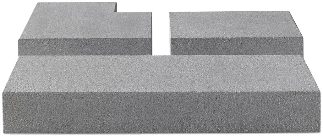 Vios-Stufe 50/50/35/15 90°-Ecke feingestrahlt